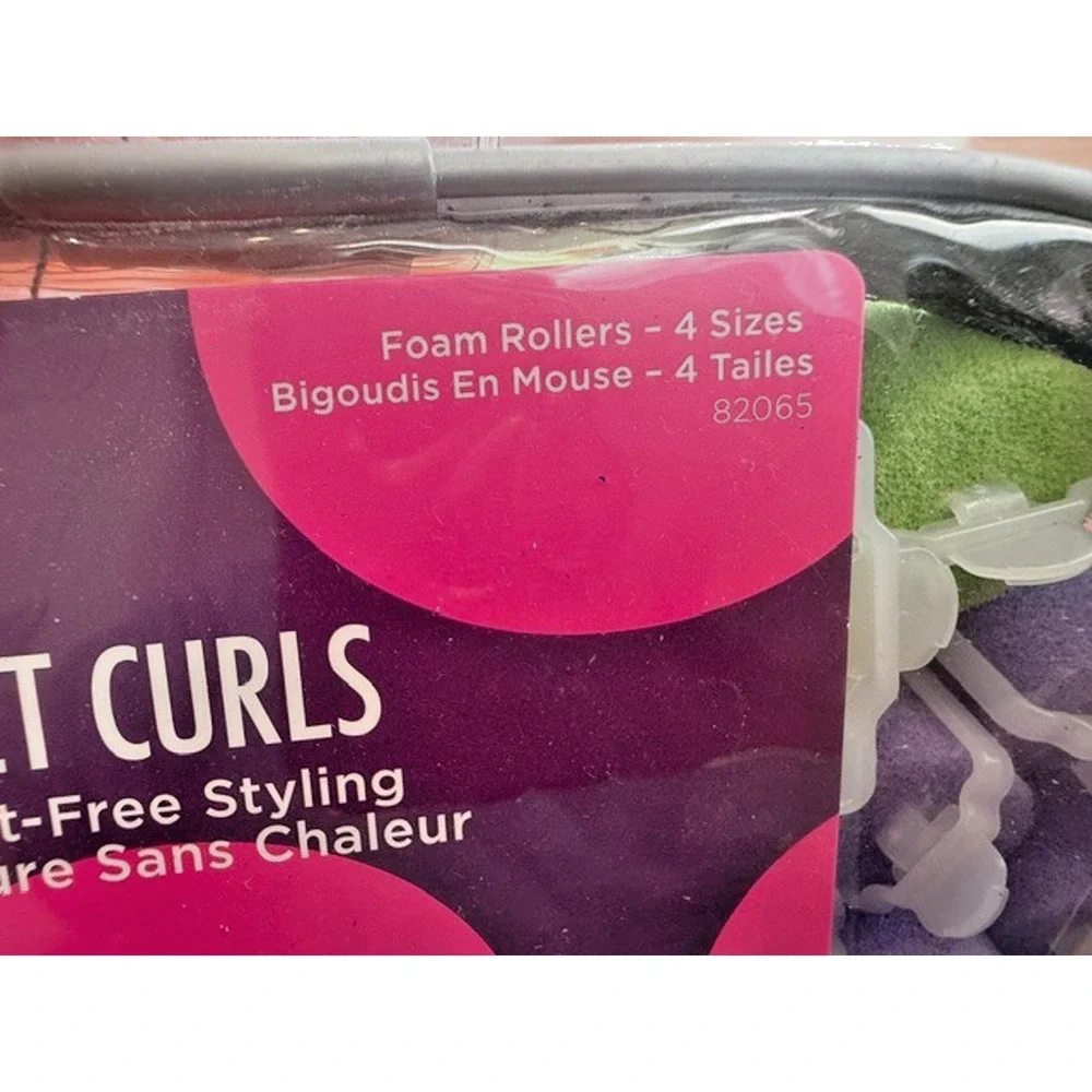 Goody Get Curls Foam Sponge Hair Rollers 36 Count Pack 4 Sizes 4 Colors